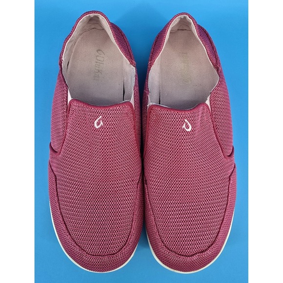 Olukai Nohea Pink Mesh Slip On Shoes Girls Sz 6 EU 38 Women's 7.5 Loafers Beach - Picture 3 of 8
